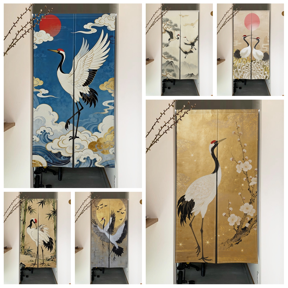 Noren Curtain Doorway - Japanese Style Noren Door Curtains Bird