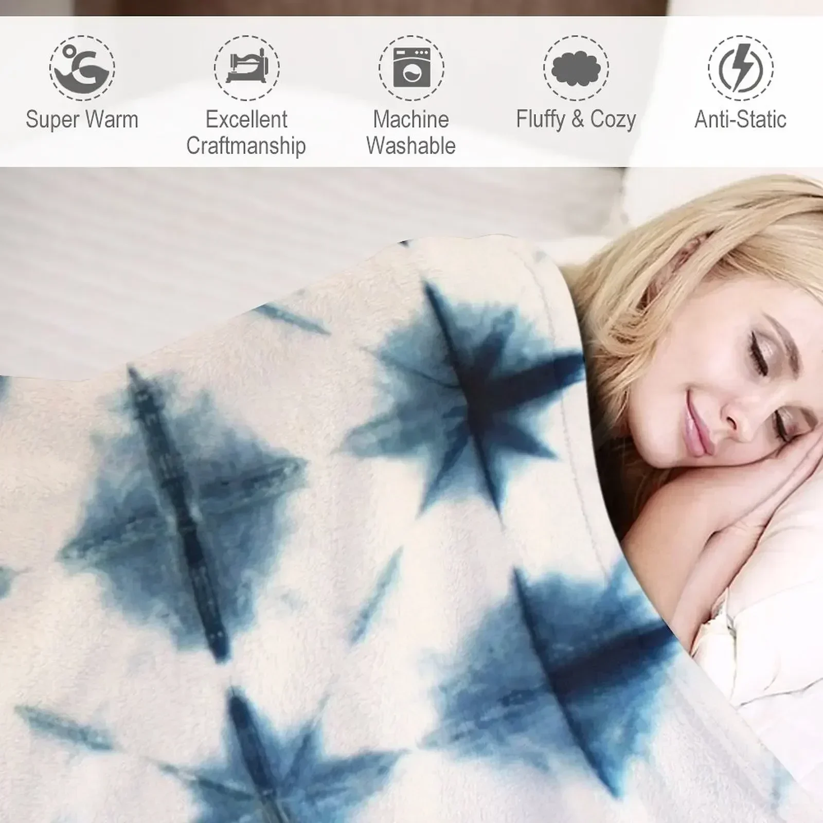 Shibori Tie Dye, Indigo Throw  – Shibori Tie Dye recenzja i cena