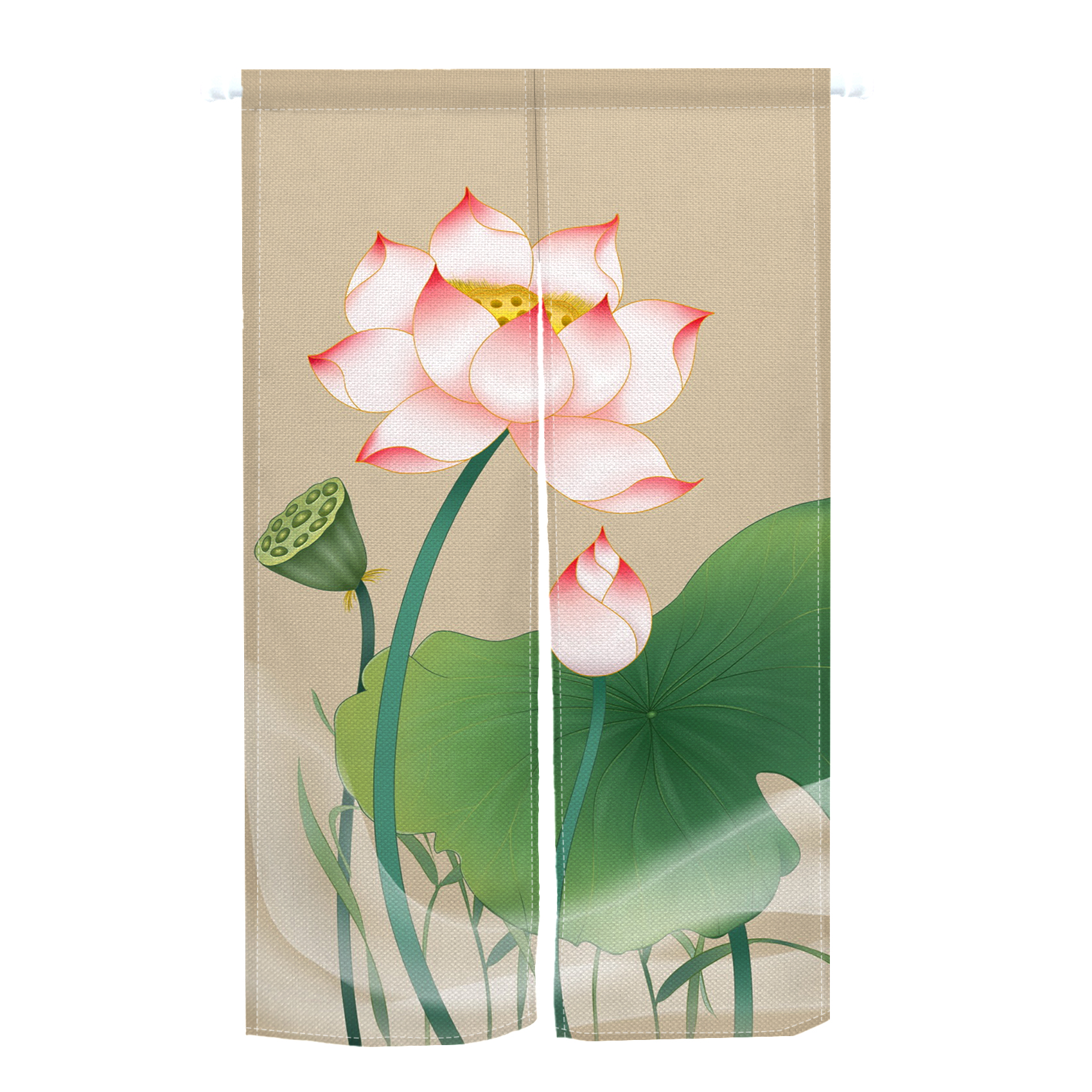 Chinese Lotus Door Curtain Res – Noren Curtain Doorway recenzja i cena