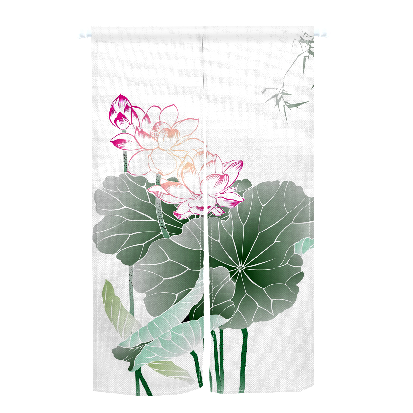 Chinese Lotus Door Curtain Res – Noren Curtain Doorway recenzja i cena
