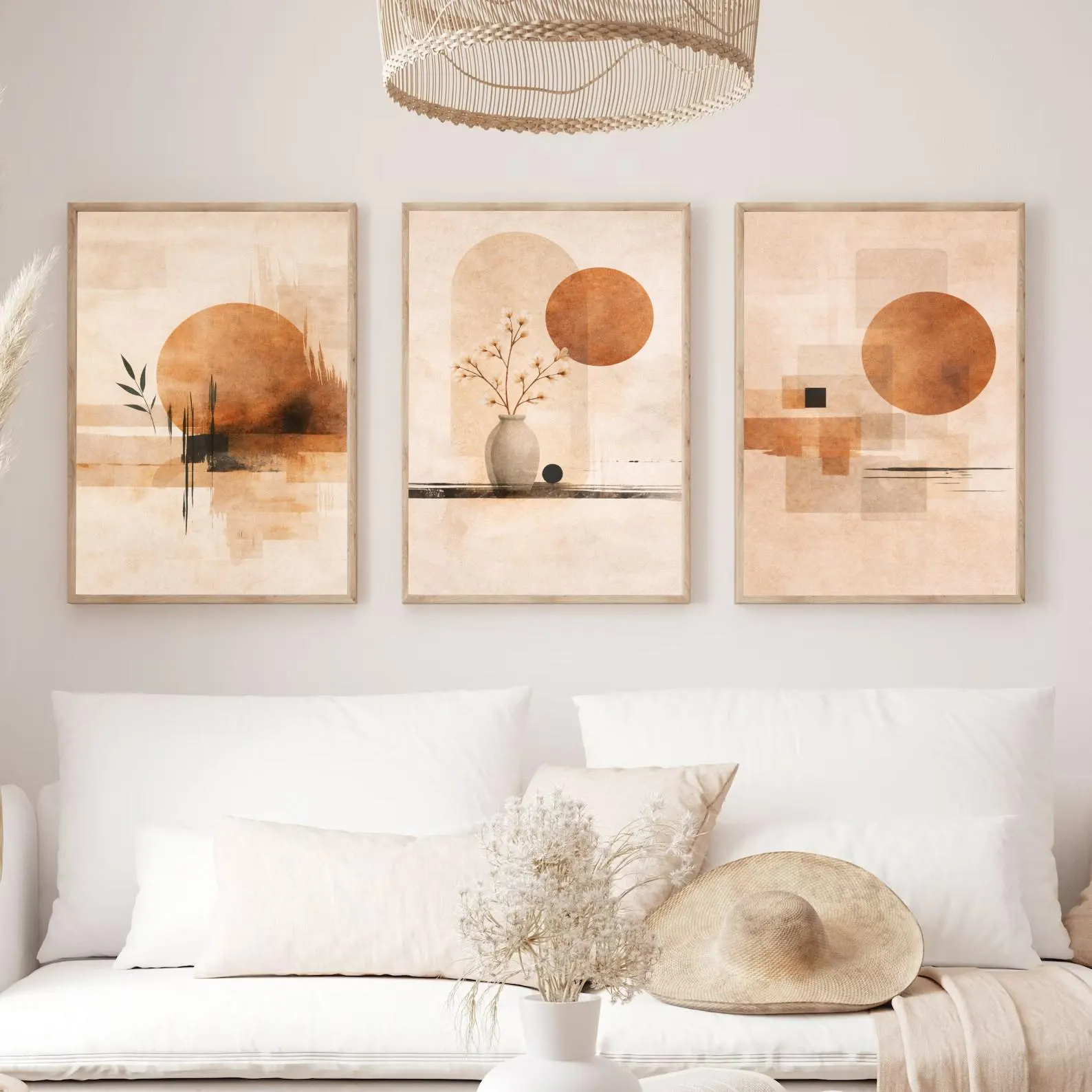3PCS  Neutral Abstract Sun Pos – Japanese Lifestyle Japanese recenzja i cena
