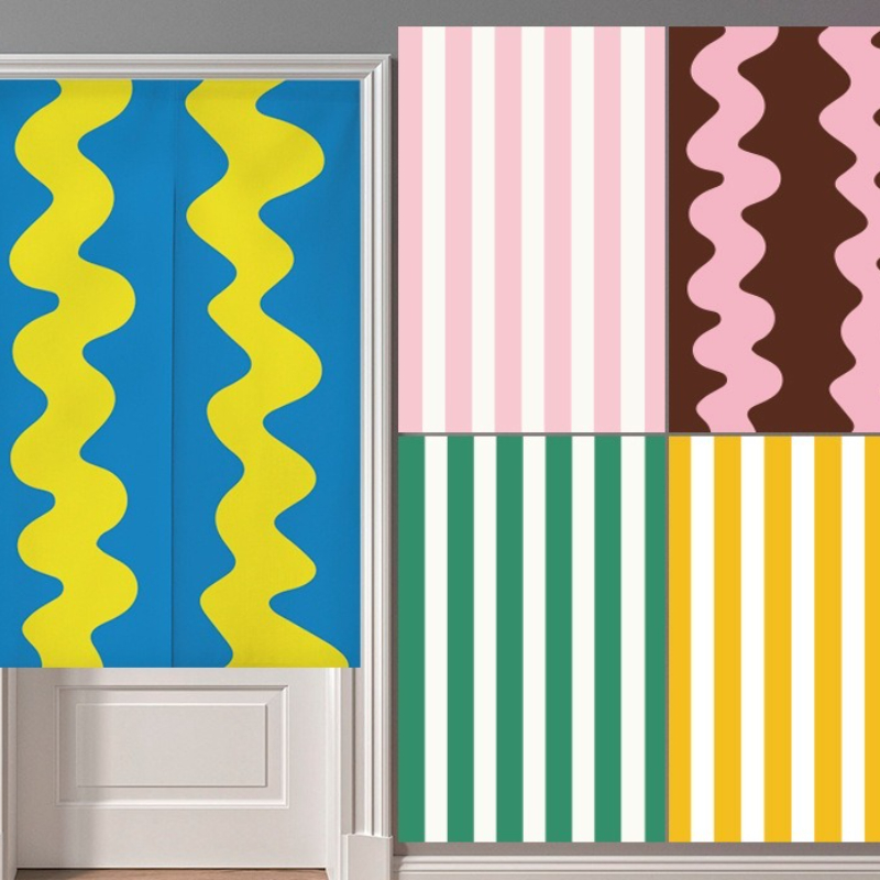 Contrasting color waves changi – Noren Curtain Doorway recenzja i cena