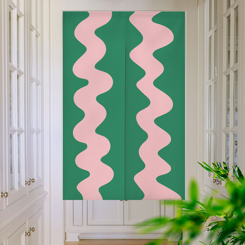 Contrasting color waves changi – Noren Curtain Doorway recenzja i cena