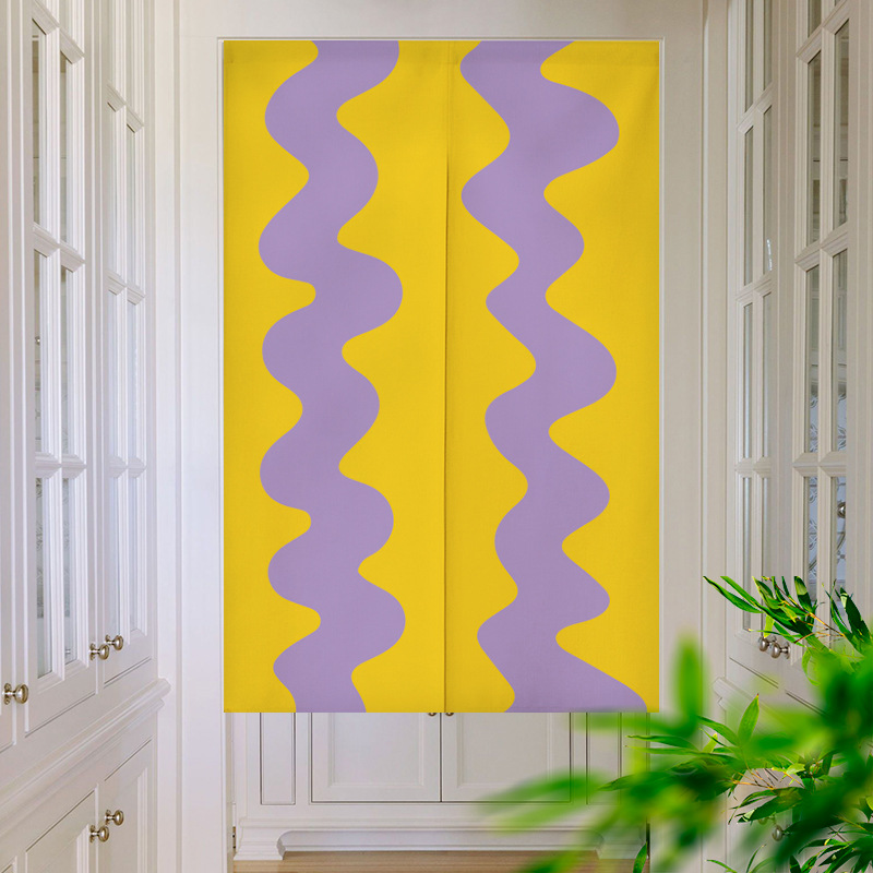 Contrasting color waves changi – Noren Curtain Doorway recenzja i cena