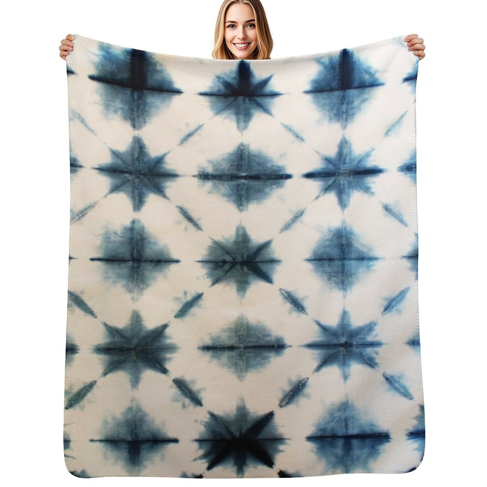 Shibori Tie Dye, Indigo Throw  – Shibori Tie Dye recenzja i cena