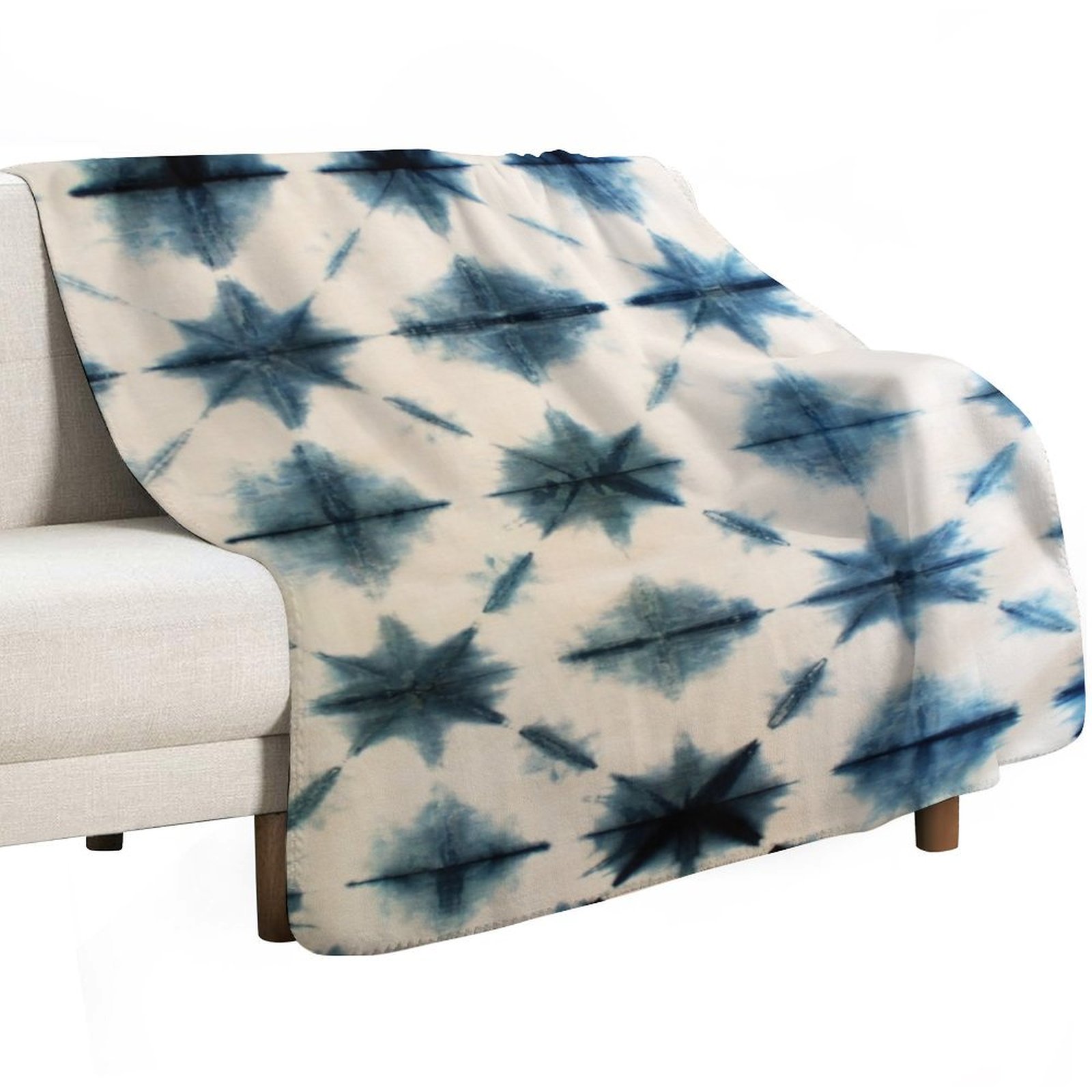 Shibori Tie Dye, Indigo Throw  – Shibori Tie Dye recenzja i cena