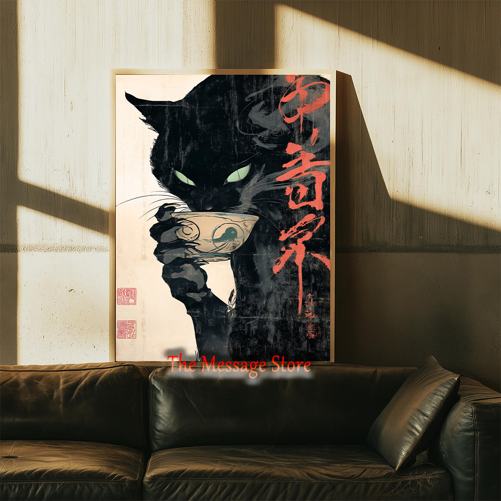 Japanese Quirky Cat Drinking A – Japanese Lifestyle Japanese recenzja i cena