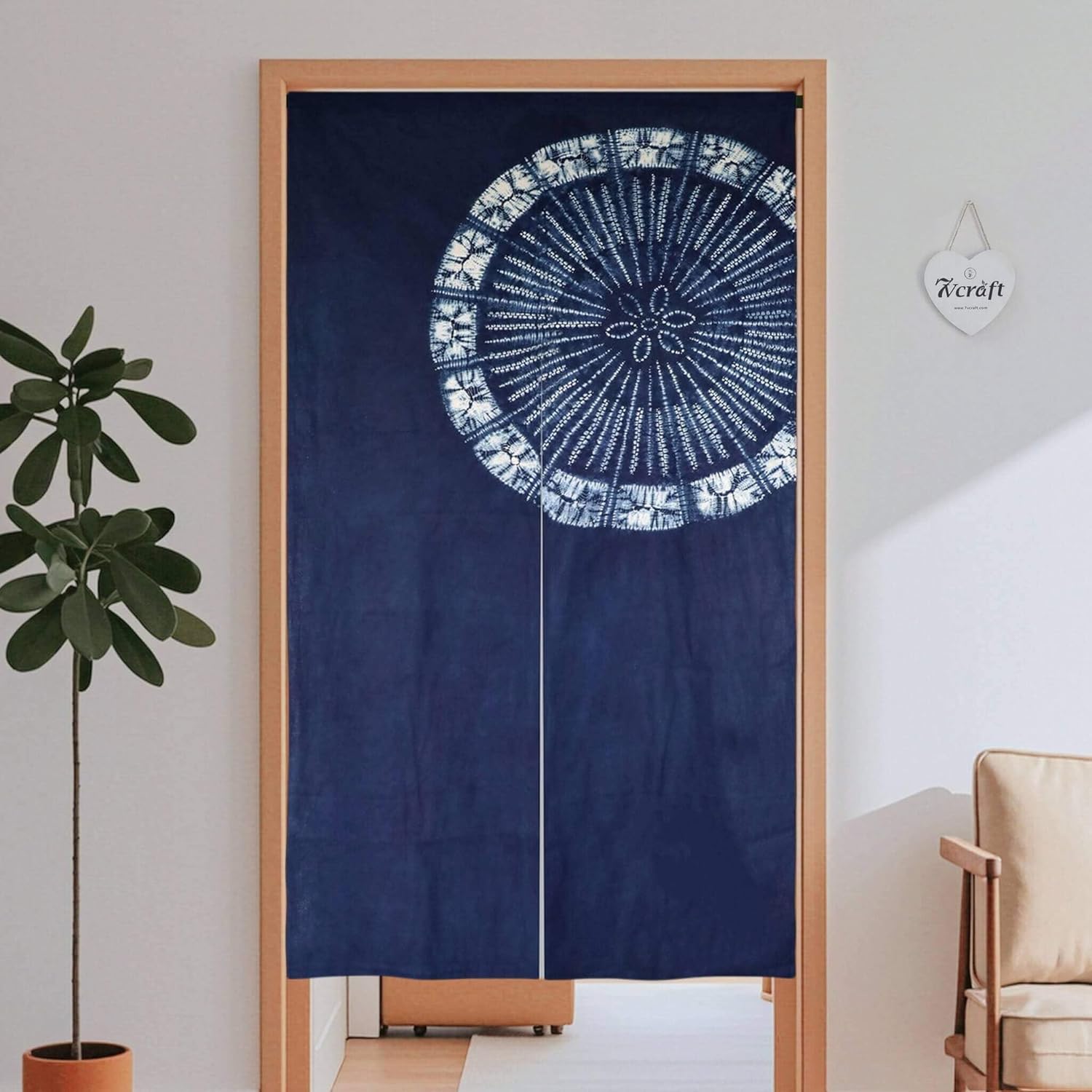 Hand Dyed Japanese  Curtain/Sh – Shibori Tie Dye recenzja i cena