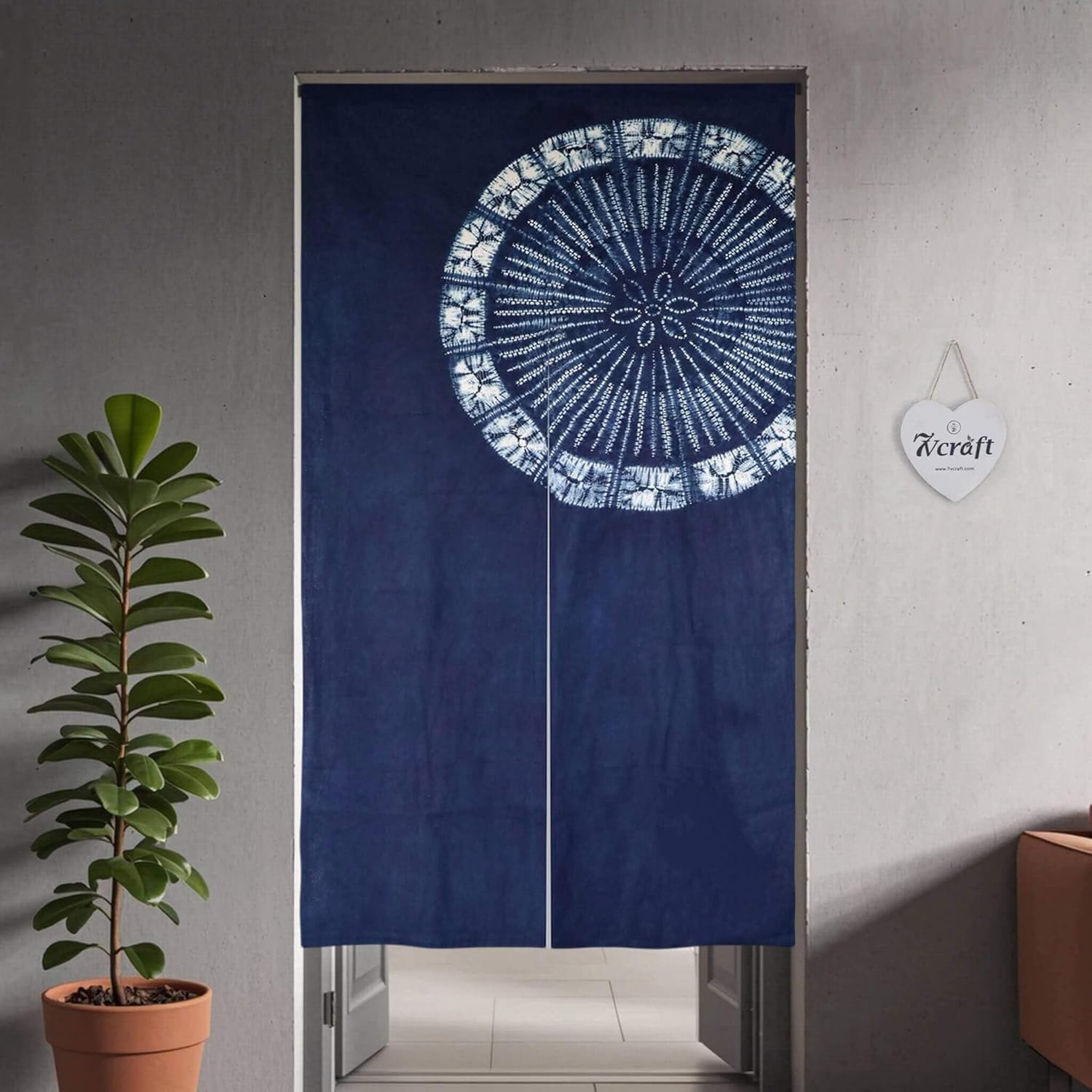 Hand Dyed Japanese  Curtain/Sh – Shibori Tie Dye recenzja i cena