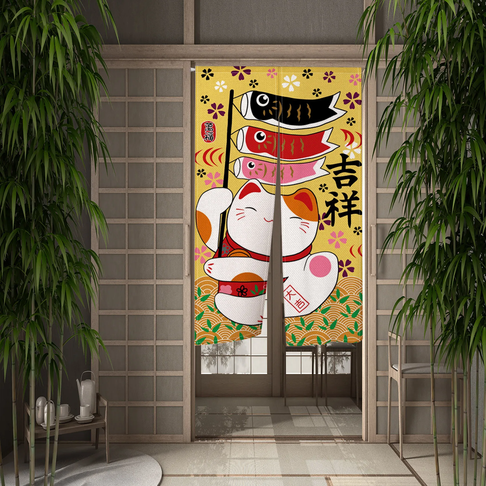 Japanese Noren Door Curtain Lu – Noren Curtain Doorway recenzja i cena