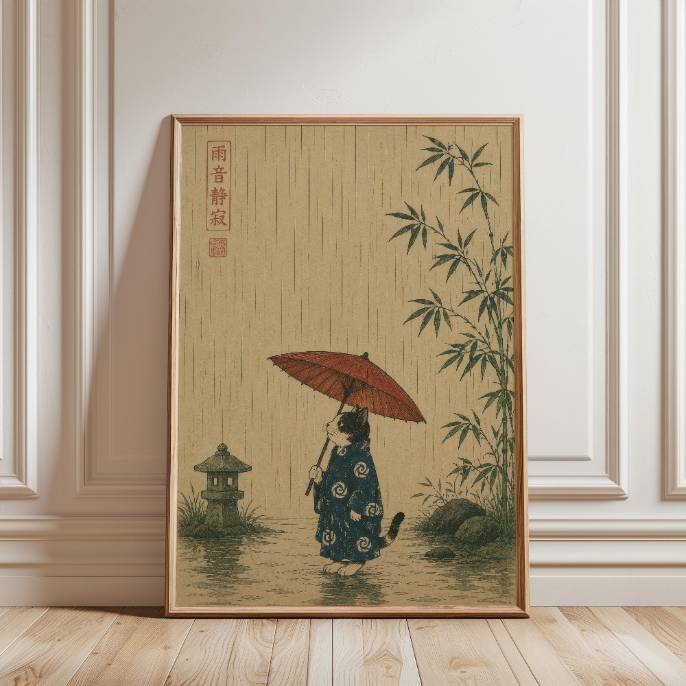 Black Cat Eating Ramen Rainy G – Japanese Lifestyle Japanese recenzja i cena