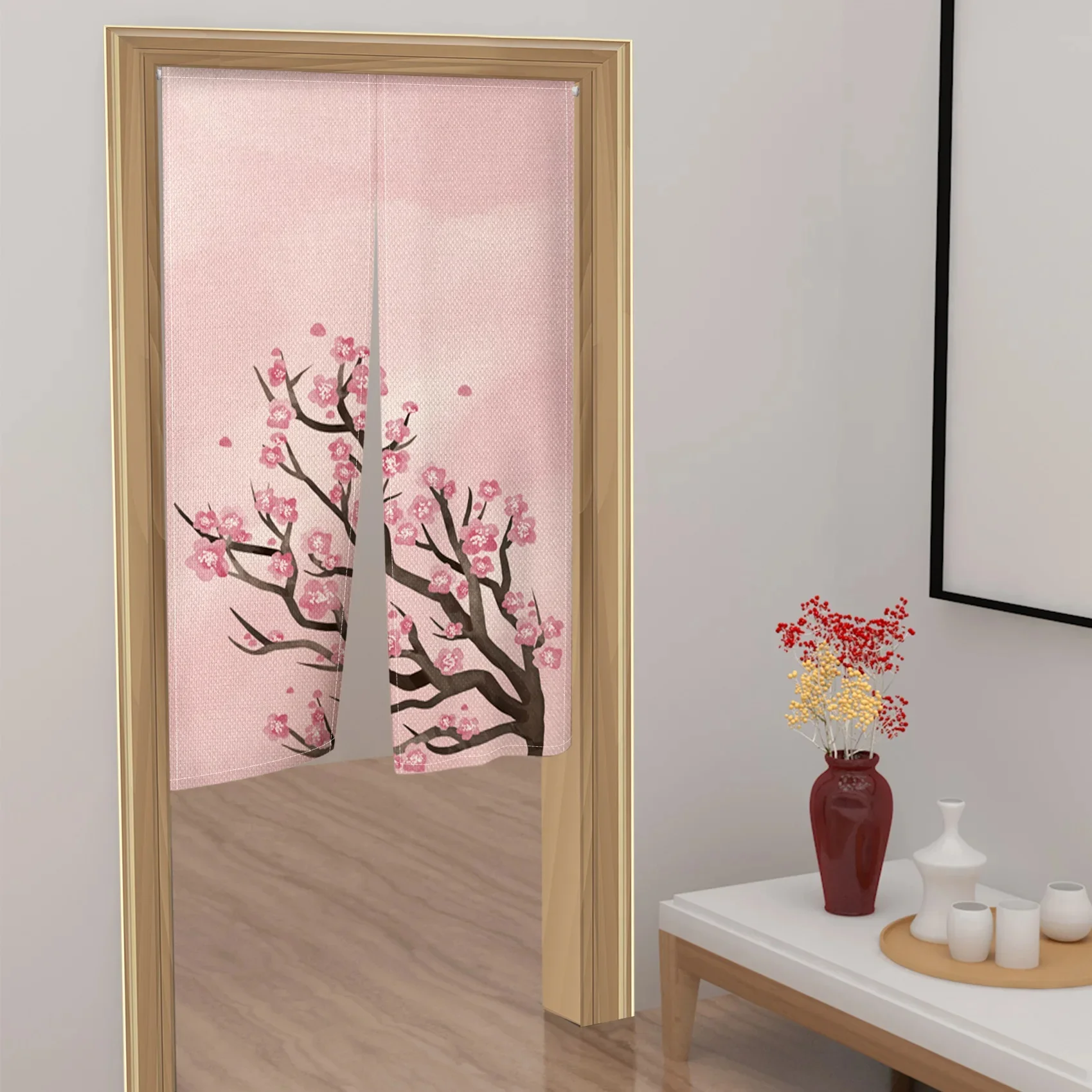 Cherry Blossom Door Curtain Ja – Noren Curtain Doorway recenzja i cena