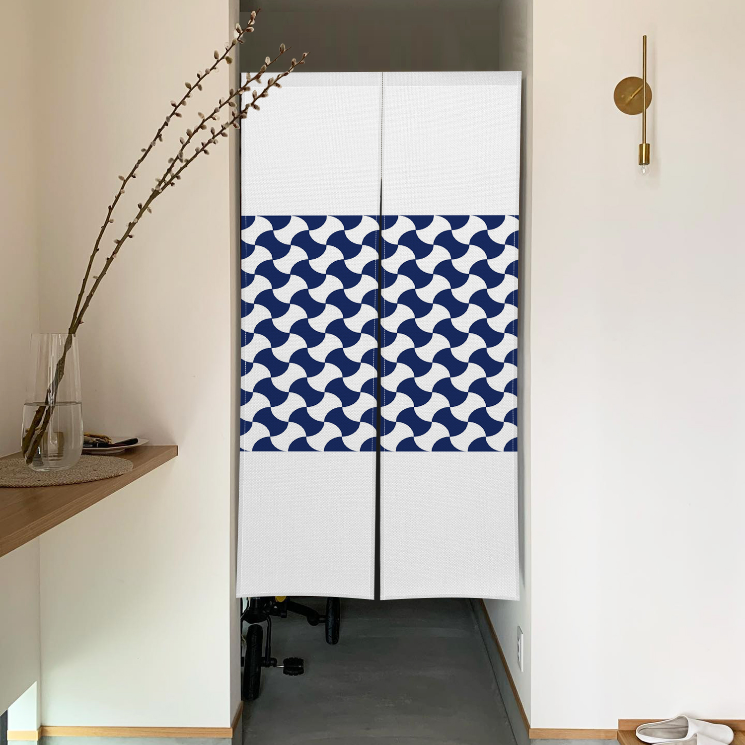 Japanese Linen Noren Blue Whit – Noren Curtain Doorway recenzja i cena