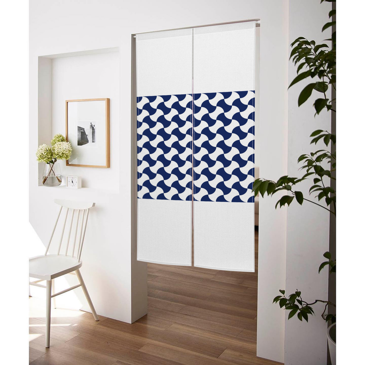 Japanese Linen Noren Blue Whit – Noren Curtain Doorway recenzja i cena