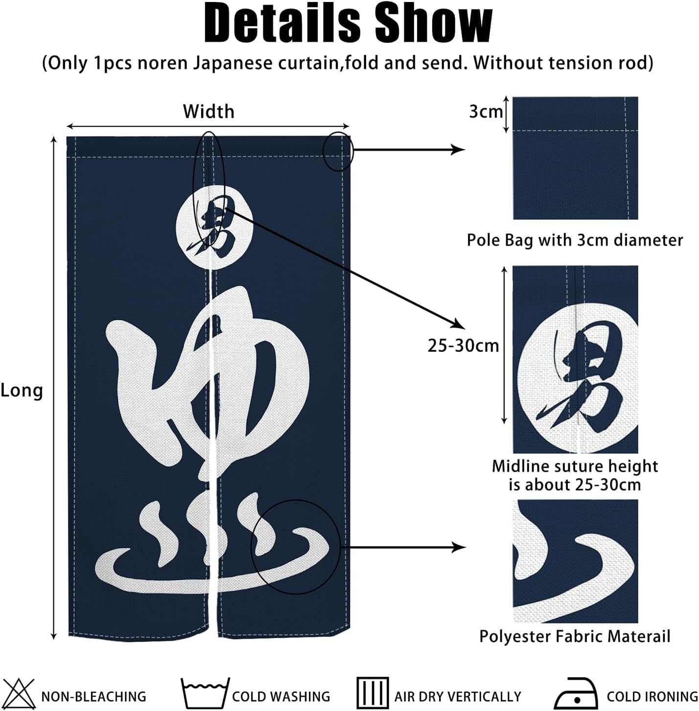 Long Japanese Noren Doorway Cu – Noren Curtain Doorway recenzja i cena
